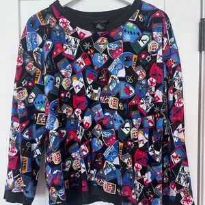 FUNKY 80s SKI/CHATEAU GRAPHIC SWEATSHIRT